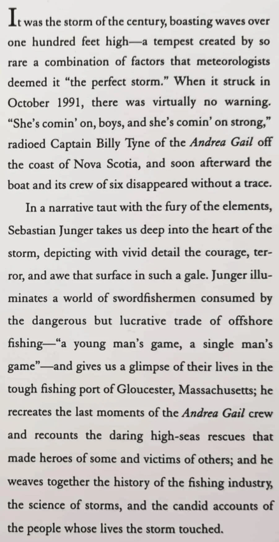 THE PERFECT STORM - Sebastian Junger - Image 3