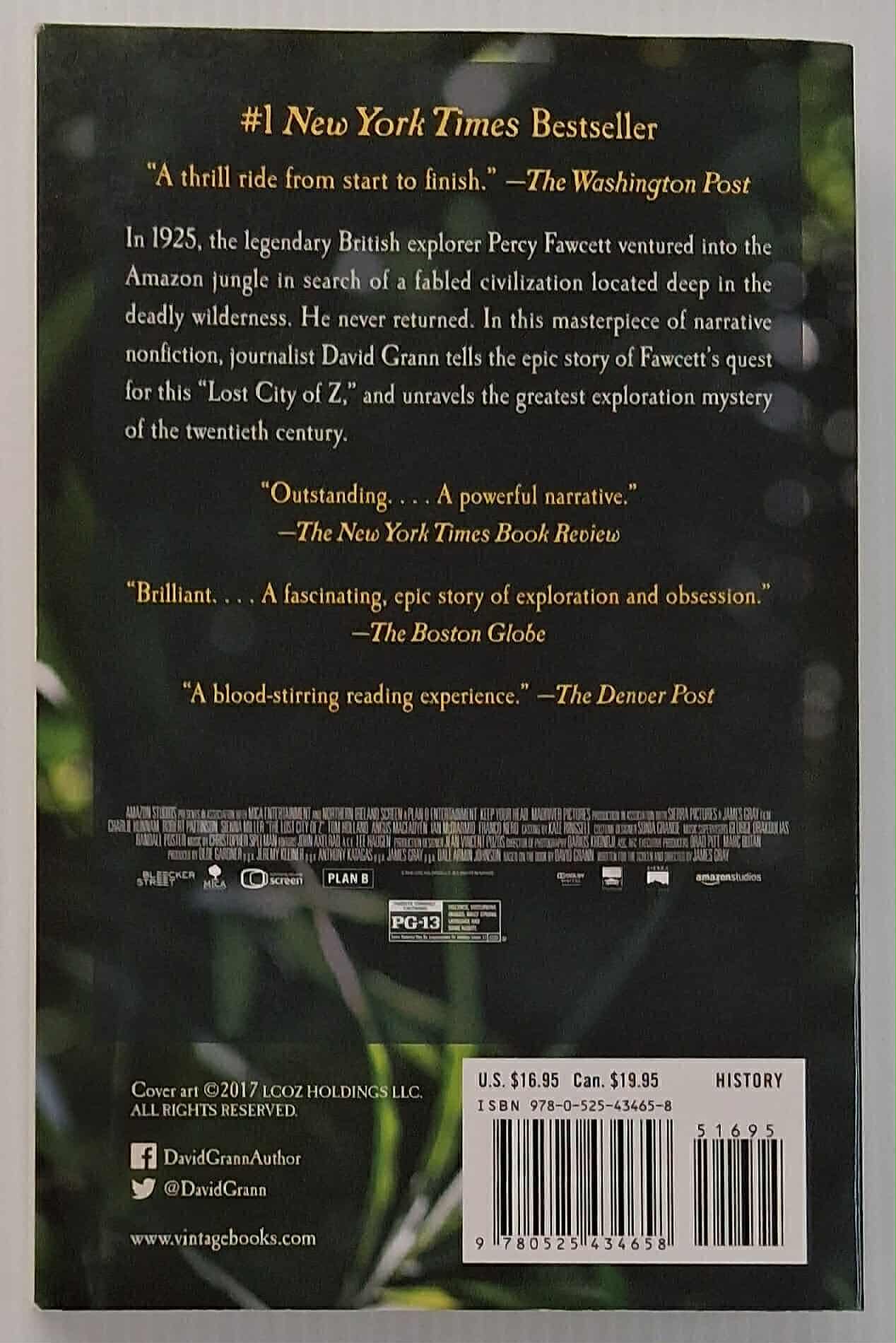THE LOST CITY OF Z - David Grann - Image 2